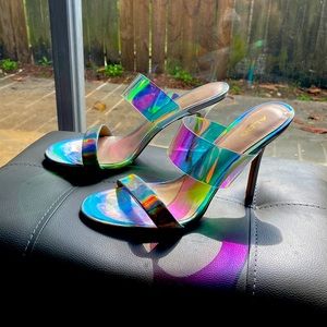 Silver transparent Heels